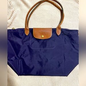 Purple Le Pliage Longchamp Shoulder Bag